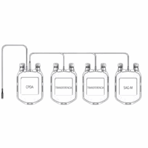 Bolsa cuádruple Terumo T&T de 450 ml con sistema para fraccionamiento sanguíneo